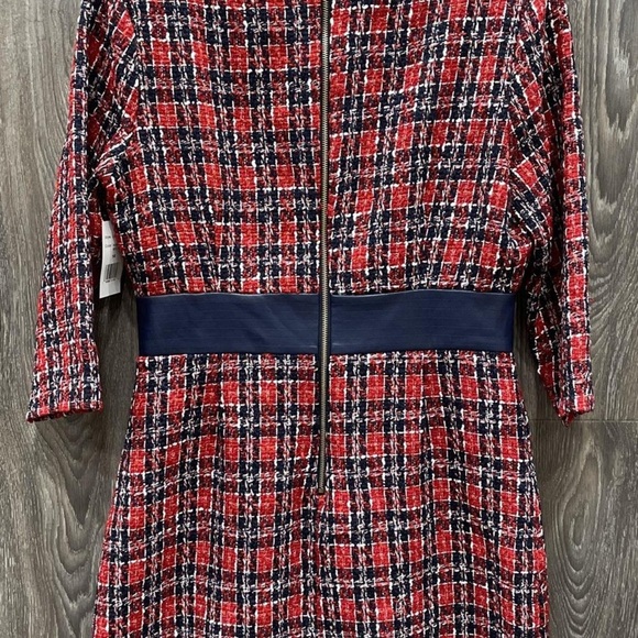 Alexia Admor Red and Black Tweed Mini Dress - Picture 2 of 9